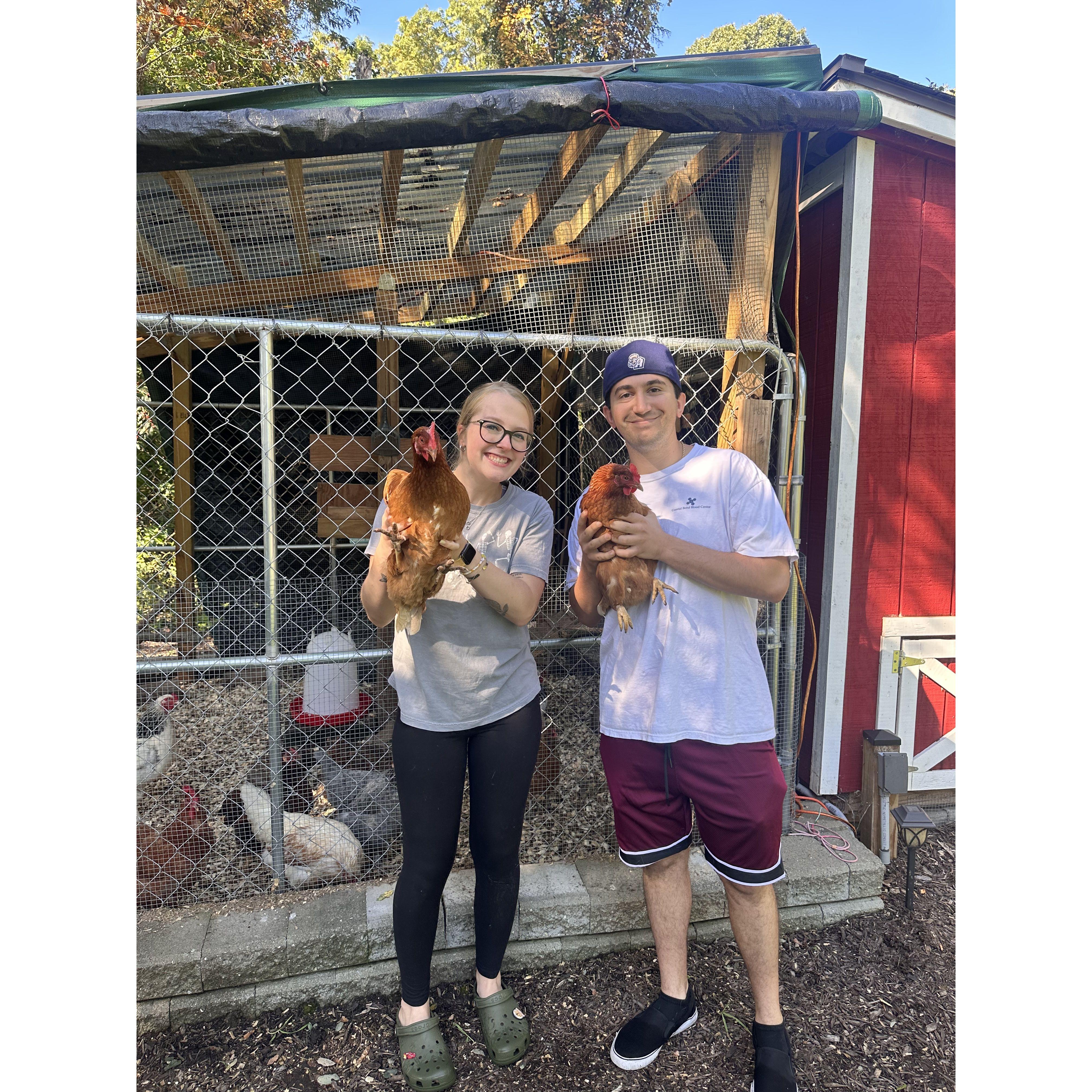 Holding Brookie and Snickers at the Gotowala Farm! -3 days before proposal