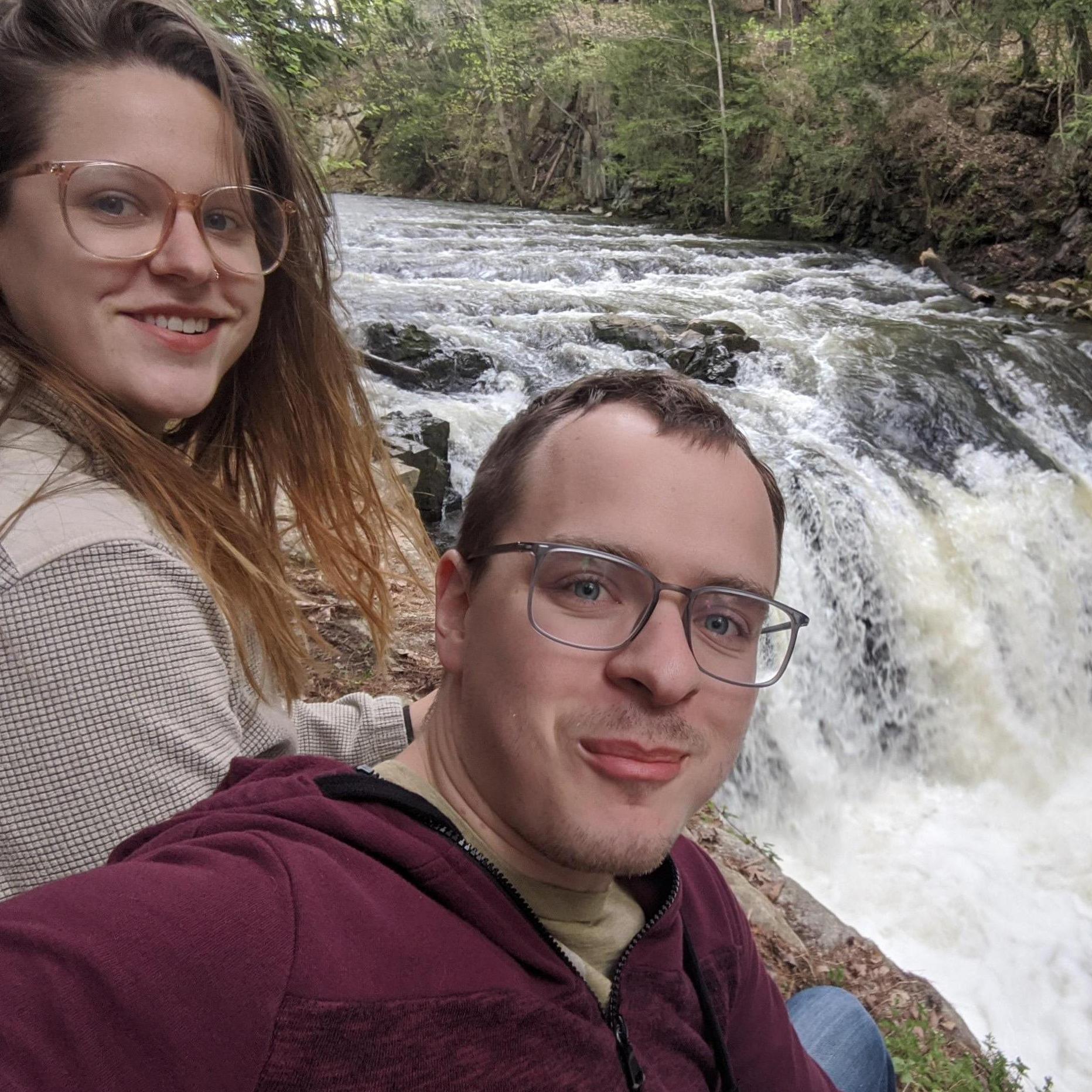Picnic by a waterfall at Sweet Arrow Lake