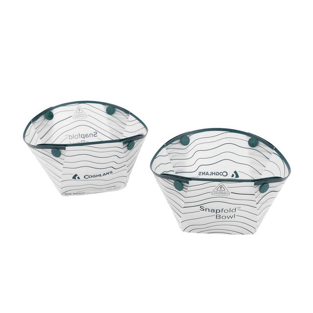 Coghlan's Snapfold™ Bowls 2-Pack – Collapsible, Lightweight and Leakproof For Camping, Hiking, Travel, Picnics, and Outdoor Adventures, BPA-Free, Foldable Space-Saving Design for Easy Storage