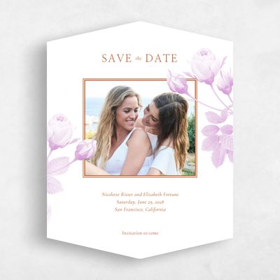 Pink Diamond Wedding Save the Date - Milna Portrait