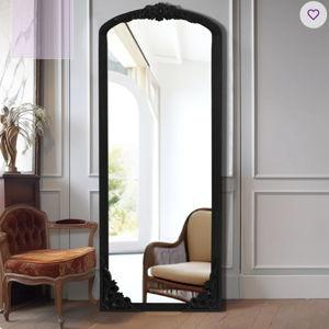 Lark Manor™ Anjulie Arch Solid Wood Mirror Ornate Mirror Wall Mirror Retro Mirror with Carved Frame & Reviews | Wayfair