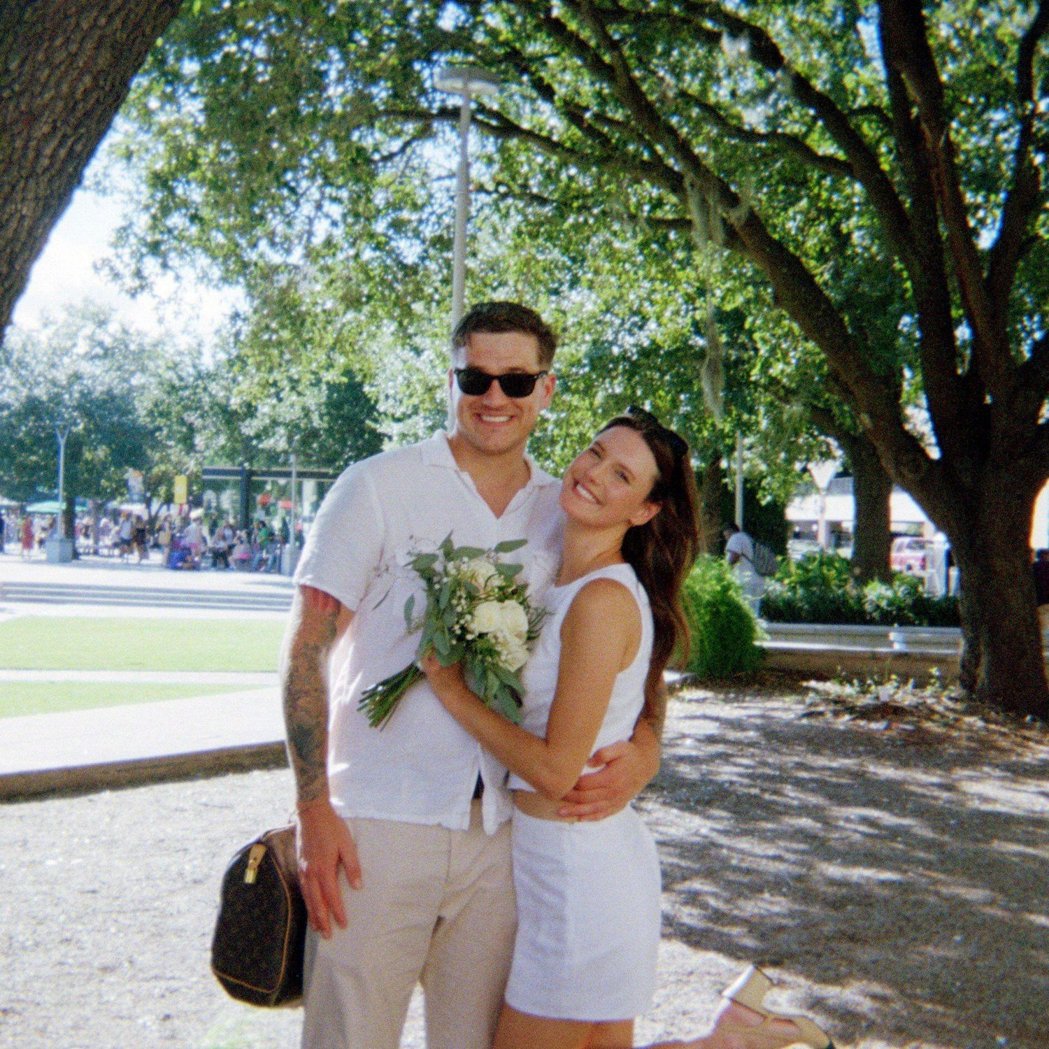 After our engagement, in the spot we met :)