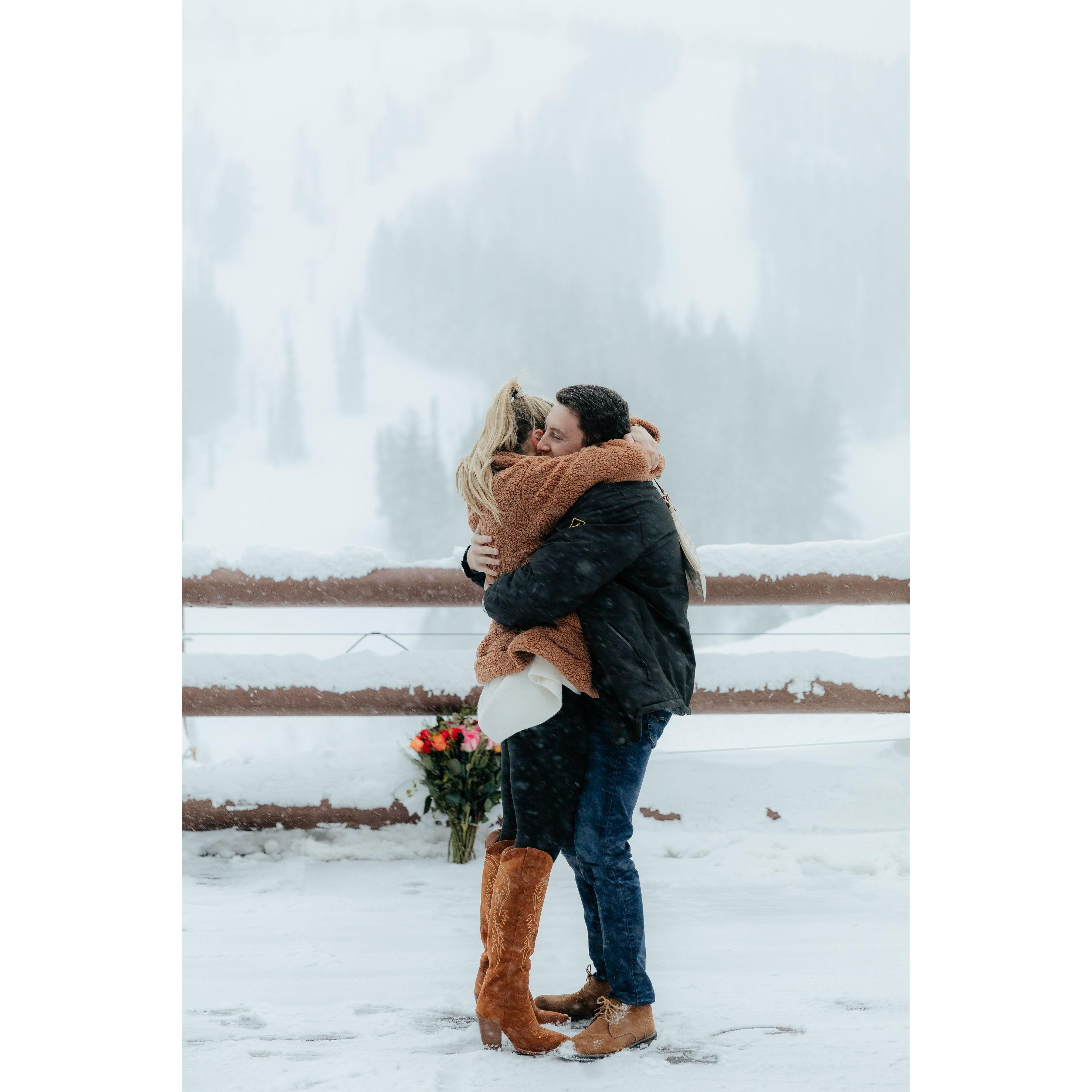 Still in shock that we just got engaged!