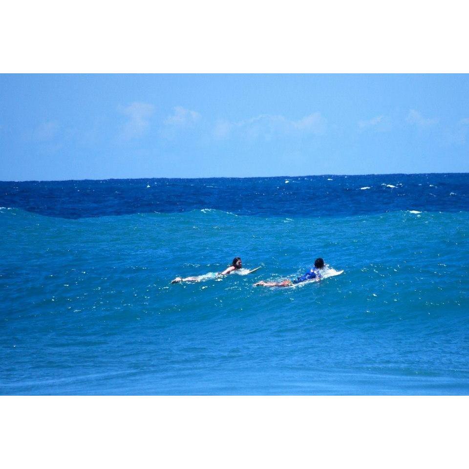 The boys surfing in Puerto Rico