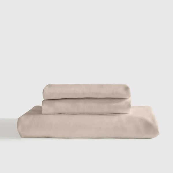 Bamboo Fitted Sheet Set - Sand