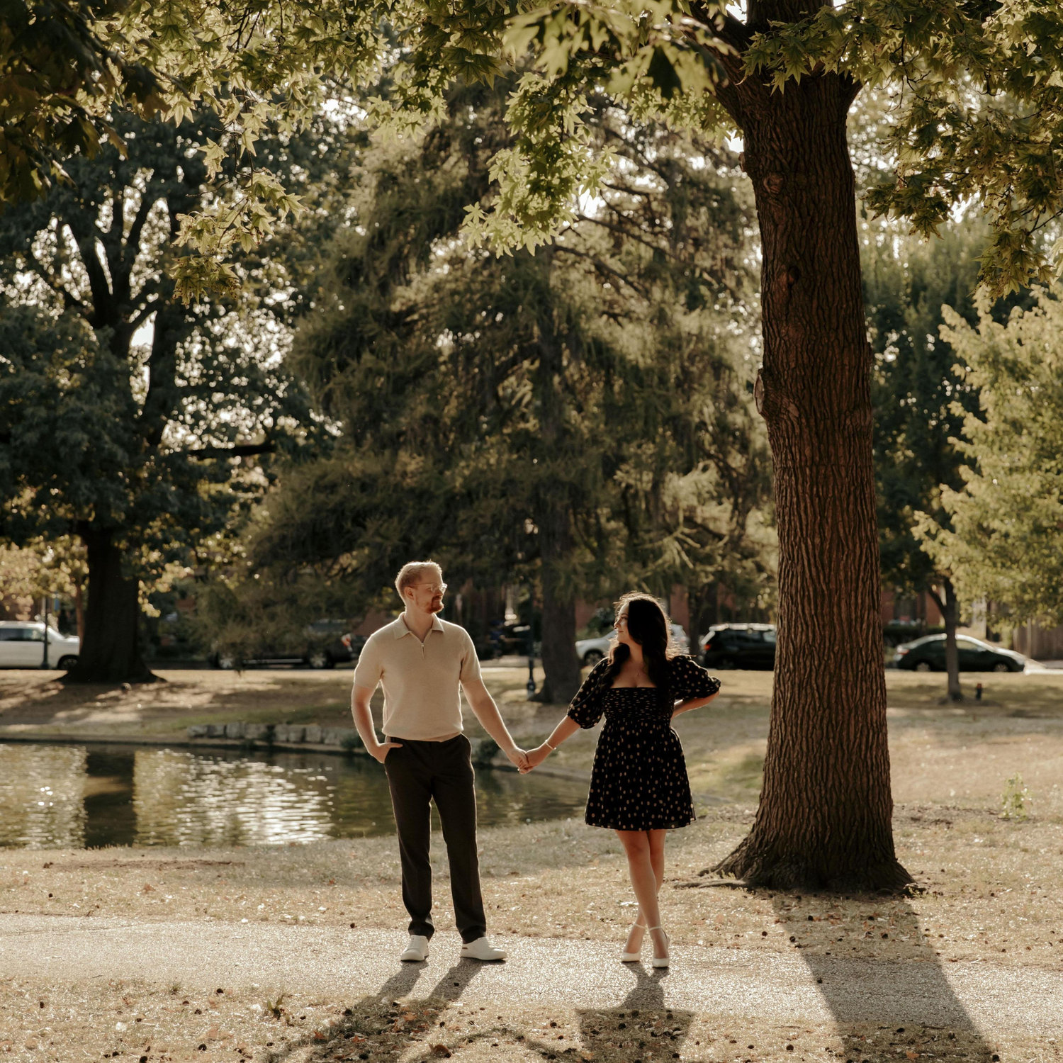 We got engaged here at Schiller Park.