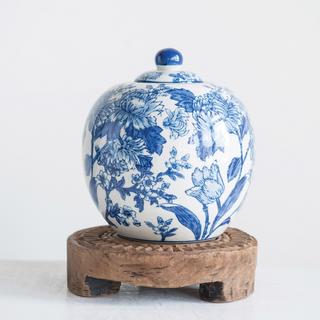 Decorative Stoneware Ginger Jar