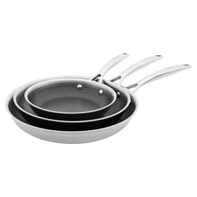 Henckels Paradigm 3-pc Stainless Steel Nonstick Fry Pan Set