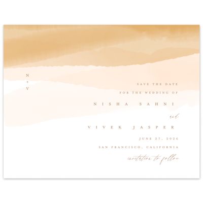 Honey, Yellow Wedding Digital Save the Date - Halloway Landscape