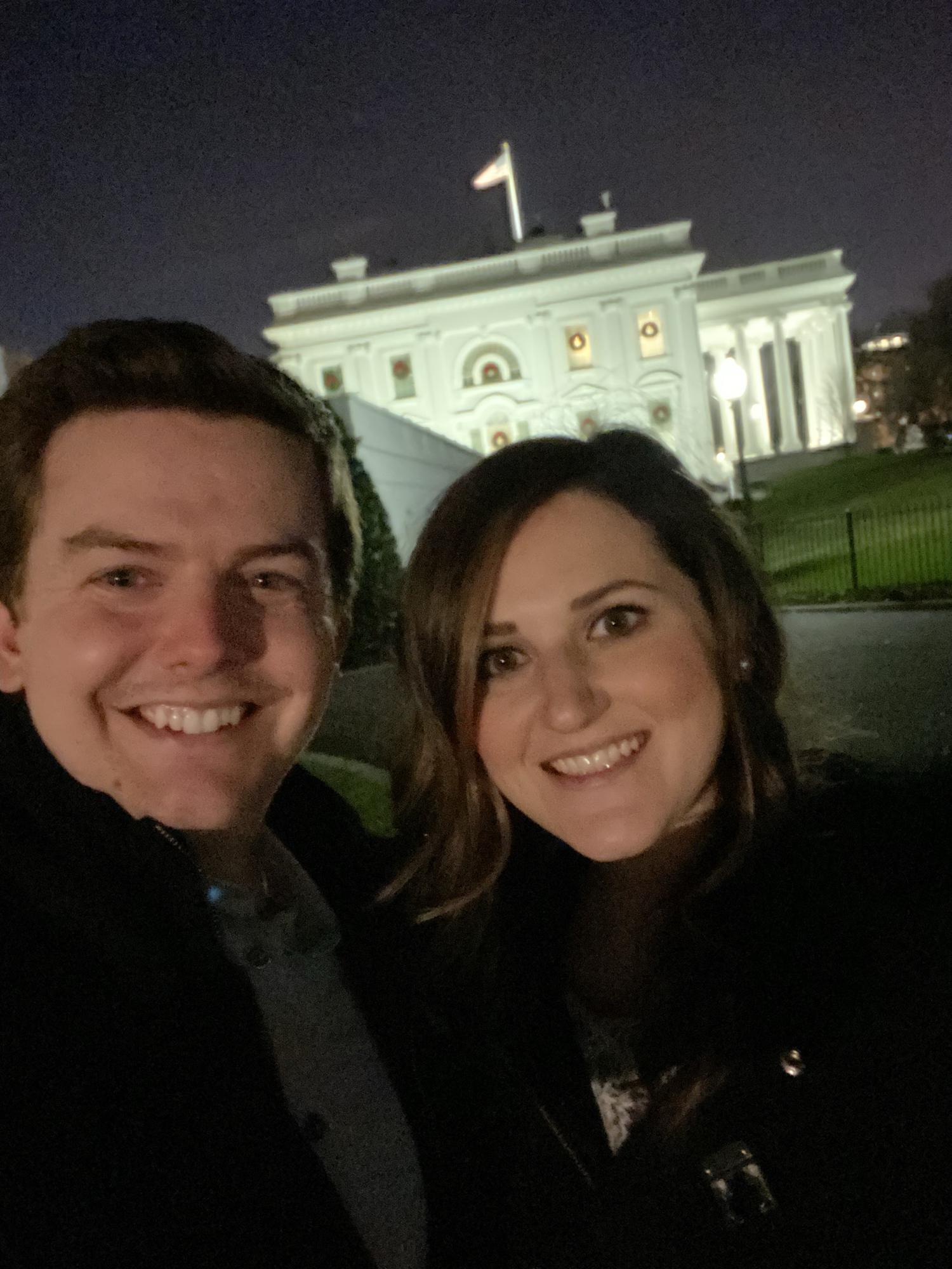 Our White House tour was cancelled last minute but we still got a great picture!