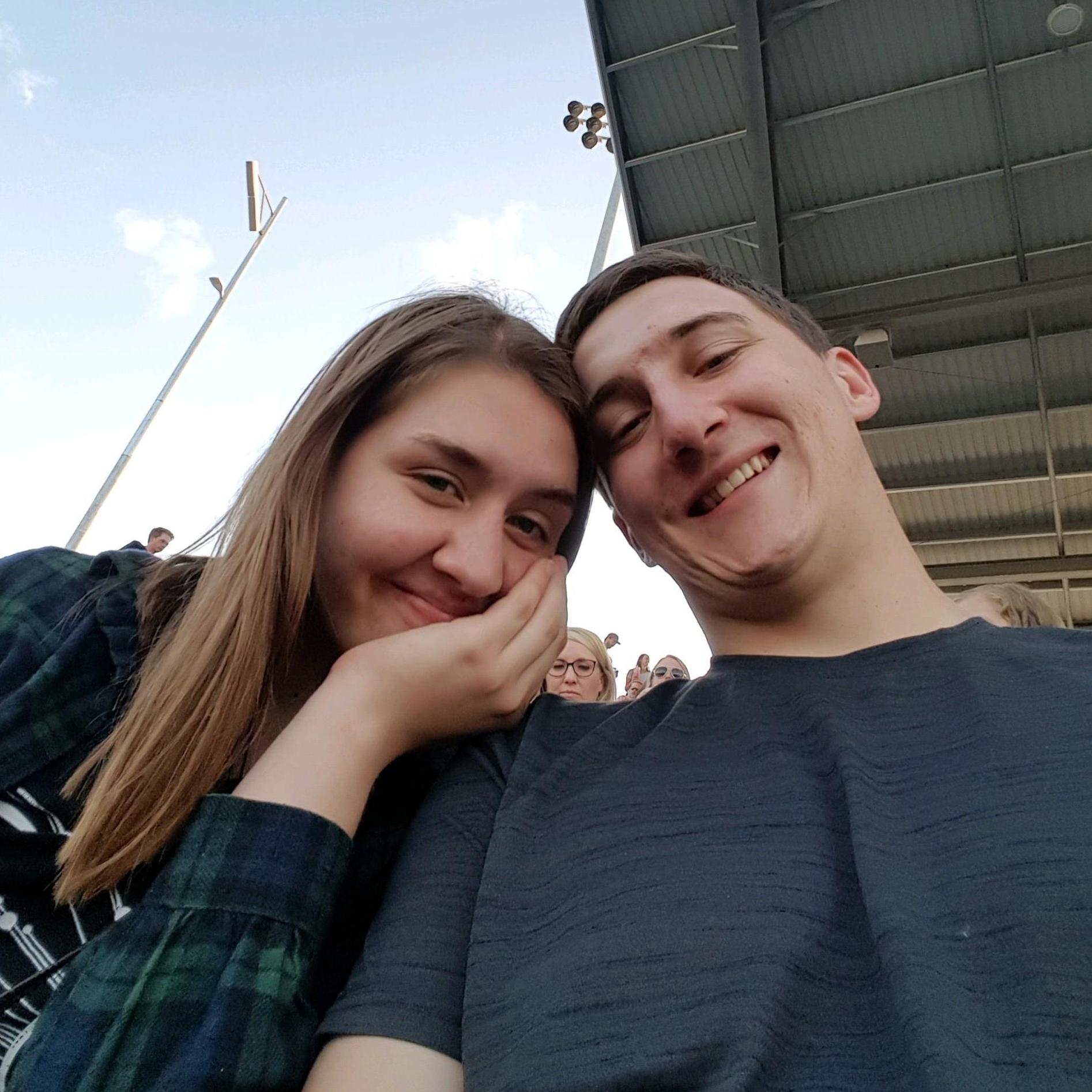 One of our first dates at a Dan & Shay concert!