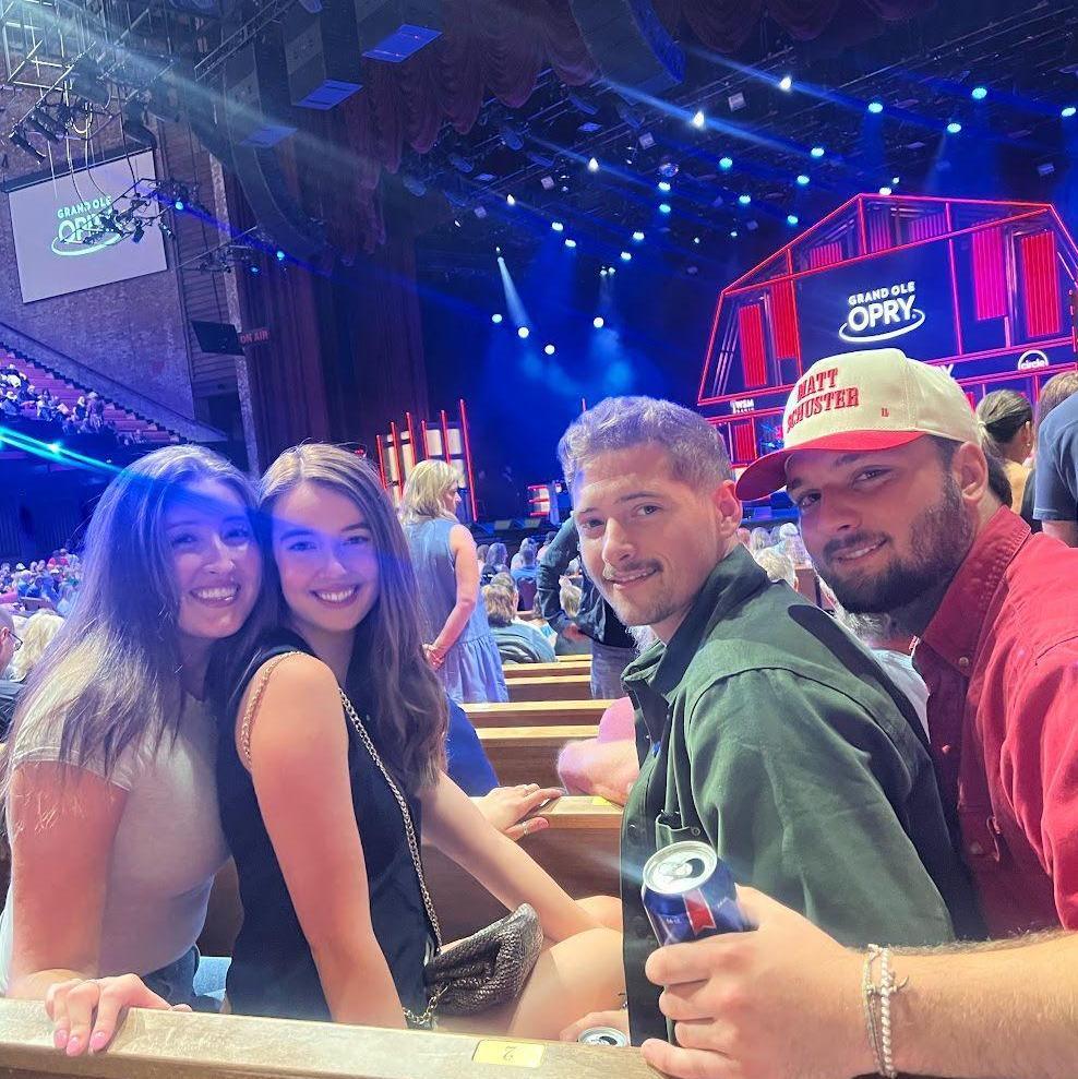 With our roommates, Londyn & Haleigh, at the Grand Ole Opry, 2024