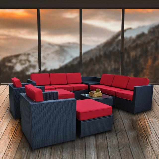 Soham Cozy Outdoor 13 Piece Sectional Seating Group