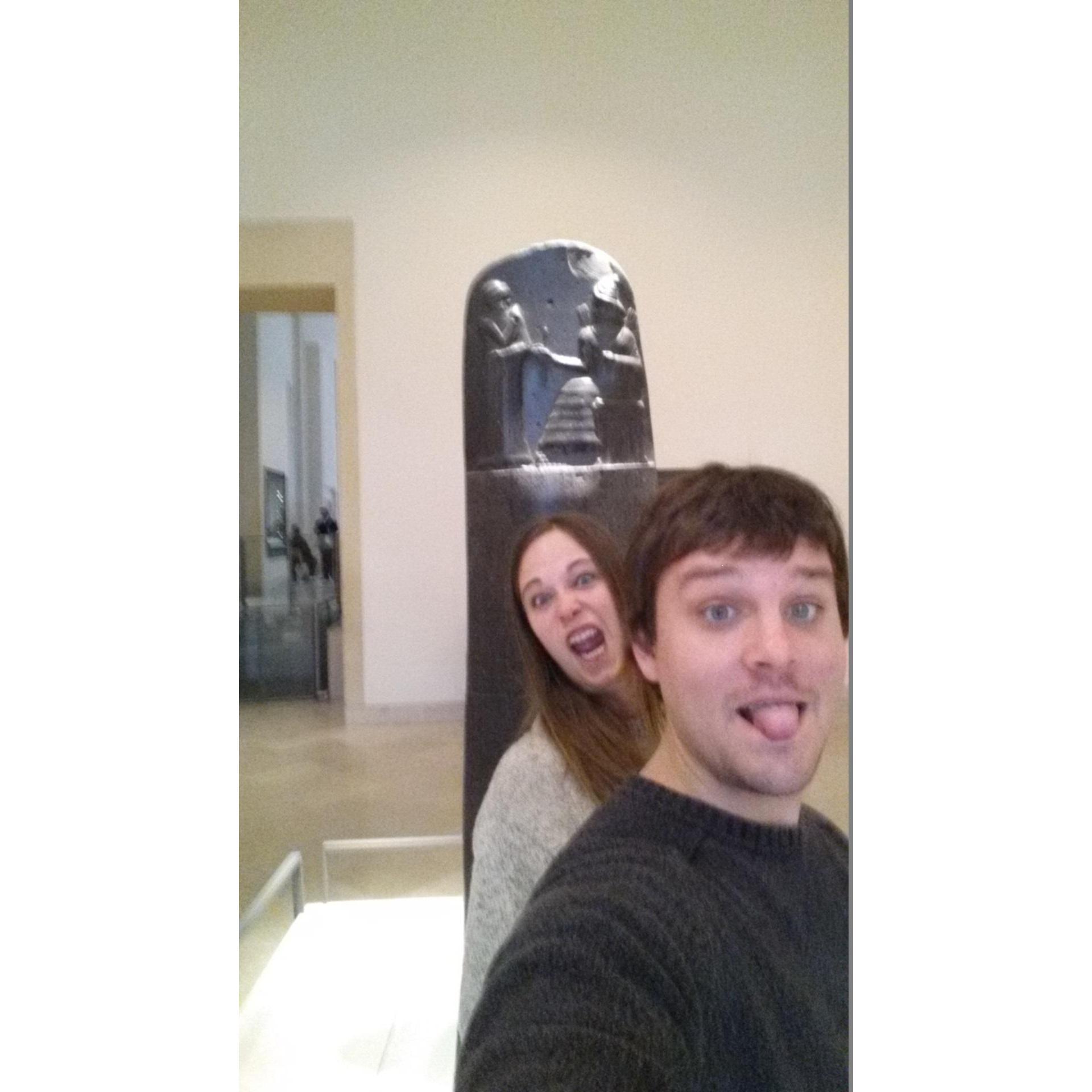 Goofing around at the Louvre