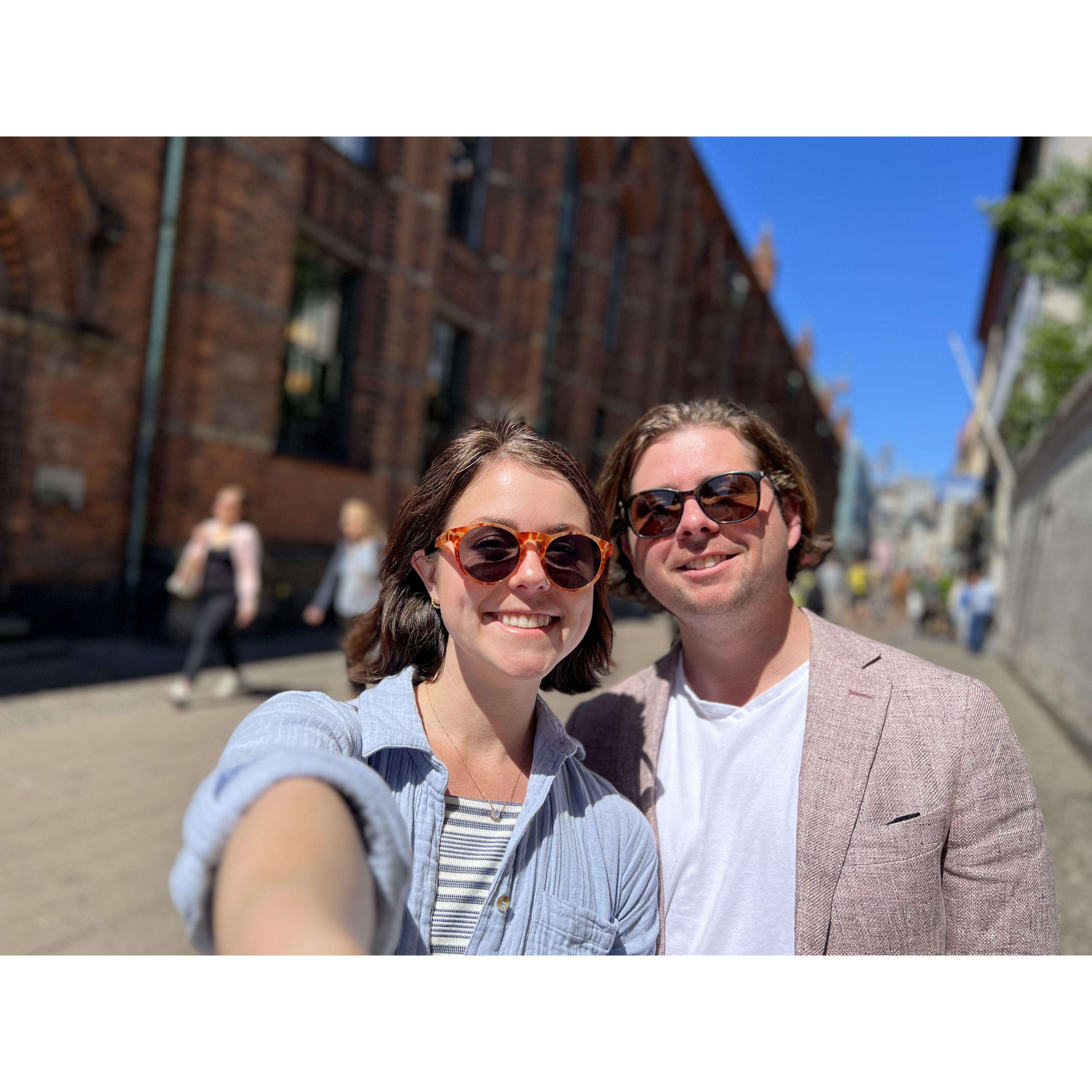 The morning Michael proposed-taken right after some morning espresso martinis at a bookstore bar near Strøgetbar in Copenhagen
