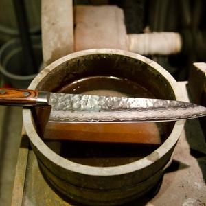 Togiharu Hammered Texture Damascus Santoku