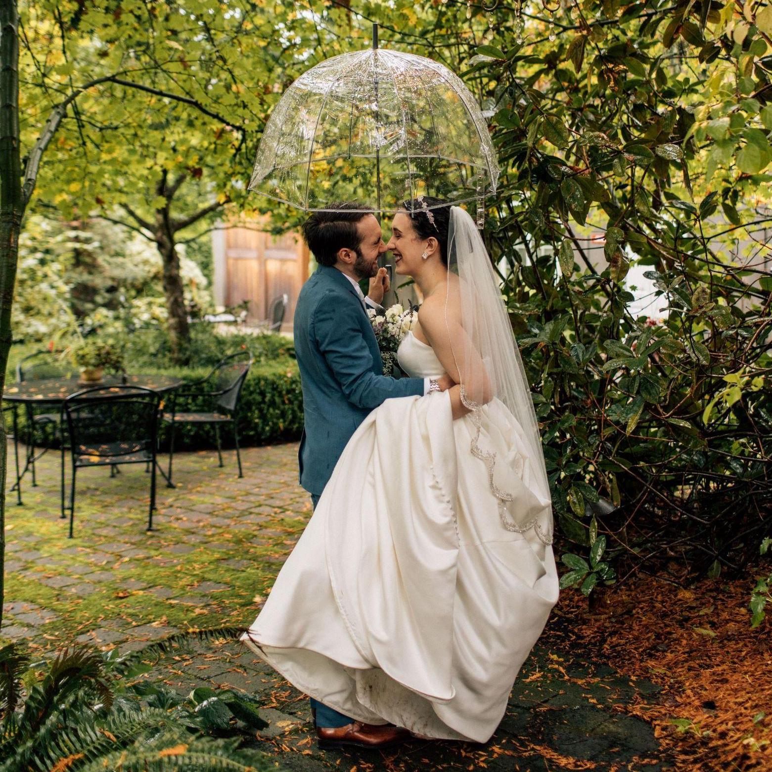 Laughing in the rain