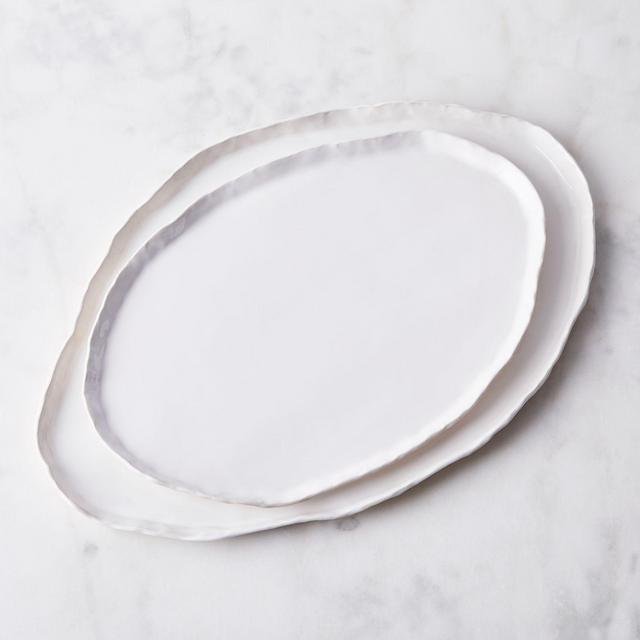 Handmade Crinkle Edge Platter, by Looks Like White