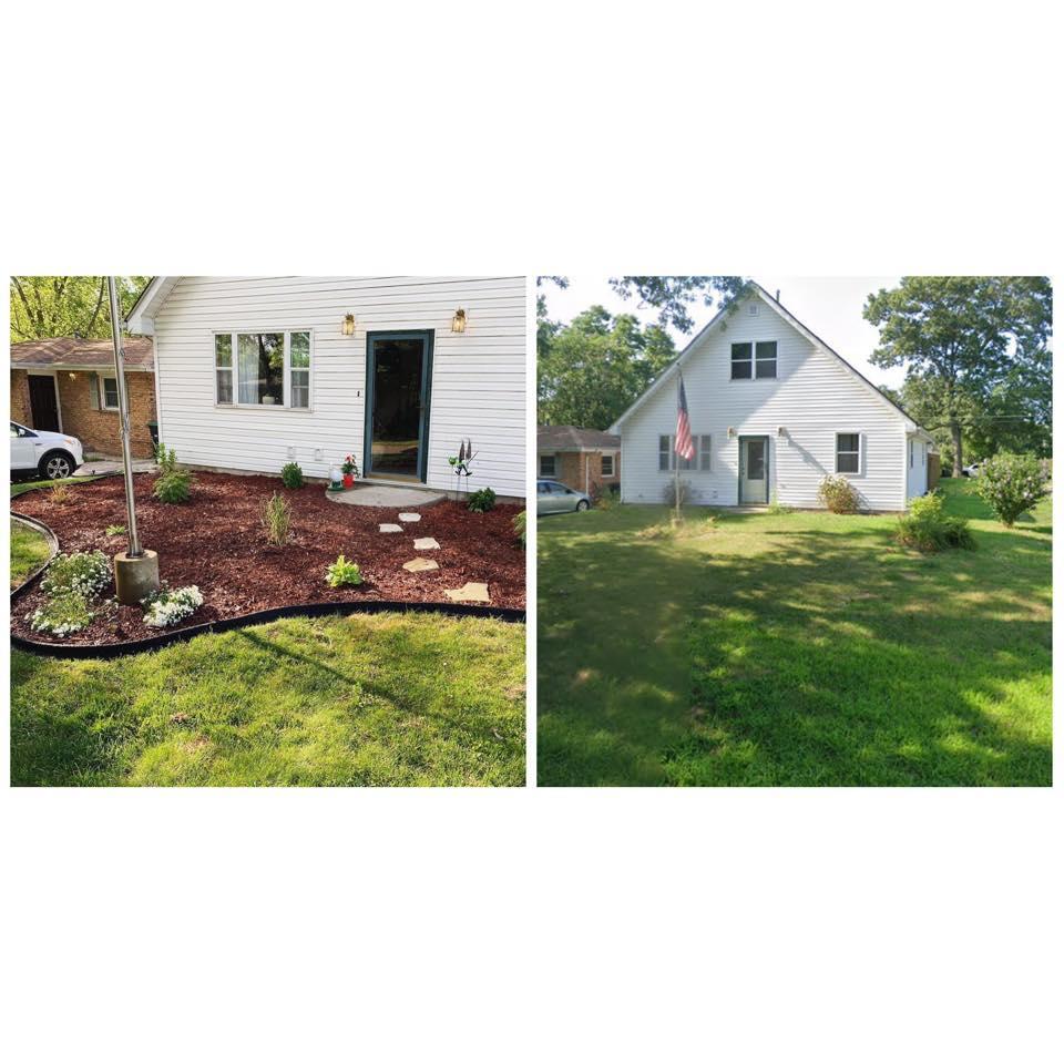 Our first big project together was buying our first home back in 2020. We've spent the past three years making our "first home" more our own - Pat redid this front garden as his first project!