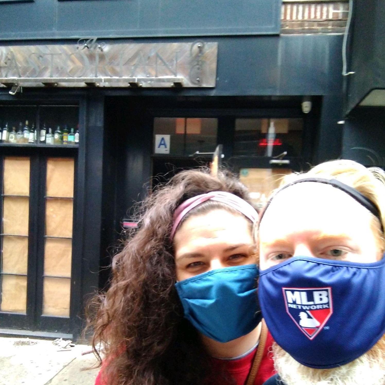 The bar we had our first date at closed down during the pandemic. We went to take a picture in front of the sign before it was gone forever.