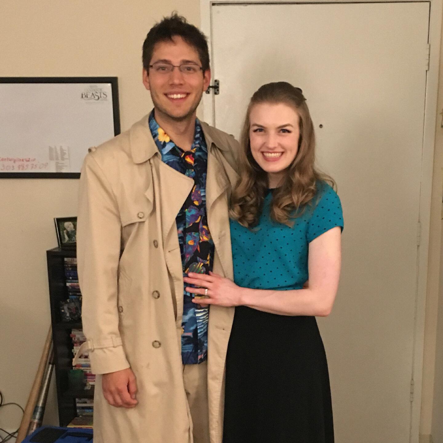 Meet Detective Bud Wizer and Tiny Bubbles from Murder Mustery at the Vineyard.