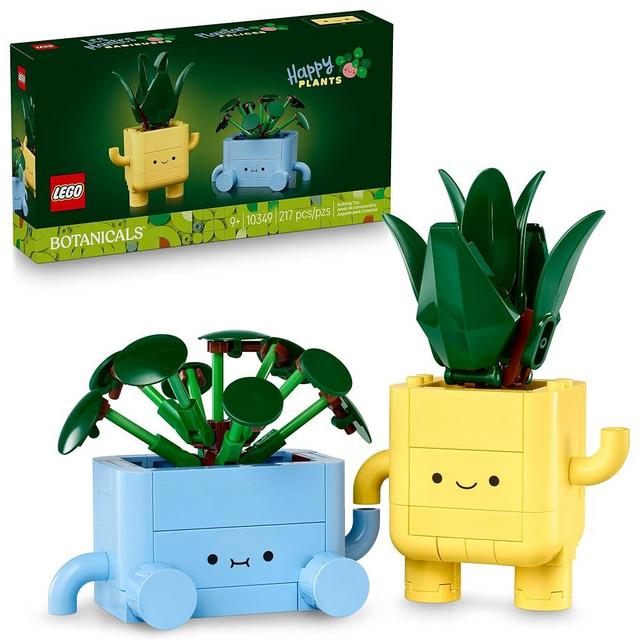 LEGO Botanicals Happy Plants Building Toy for Kids, Girls, and Boys 9+ - Playroom Decor for Desk or Shelf - Birthday Gift Idea for Young Gardeners - Artificial Indoor Plants for Play & Display - 10349