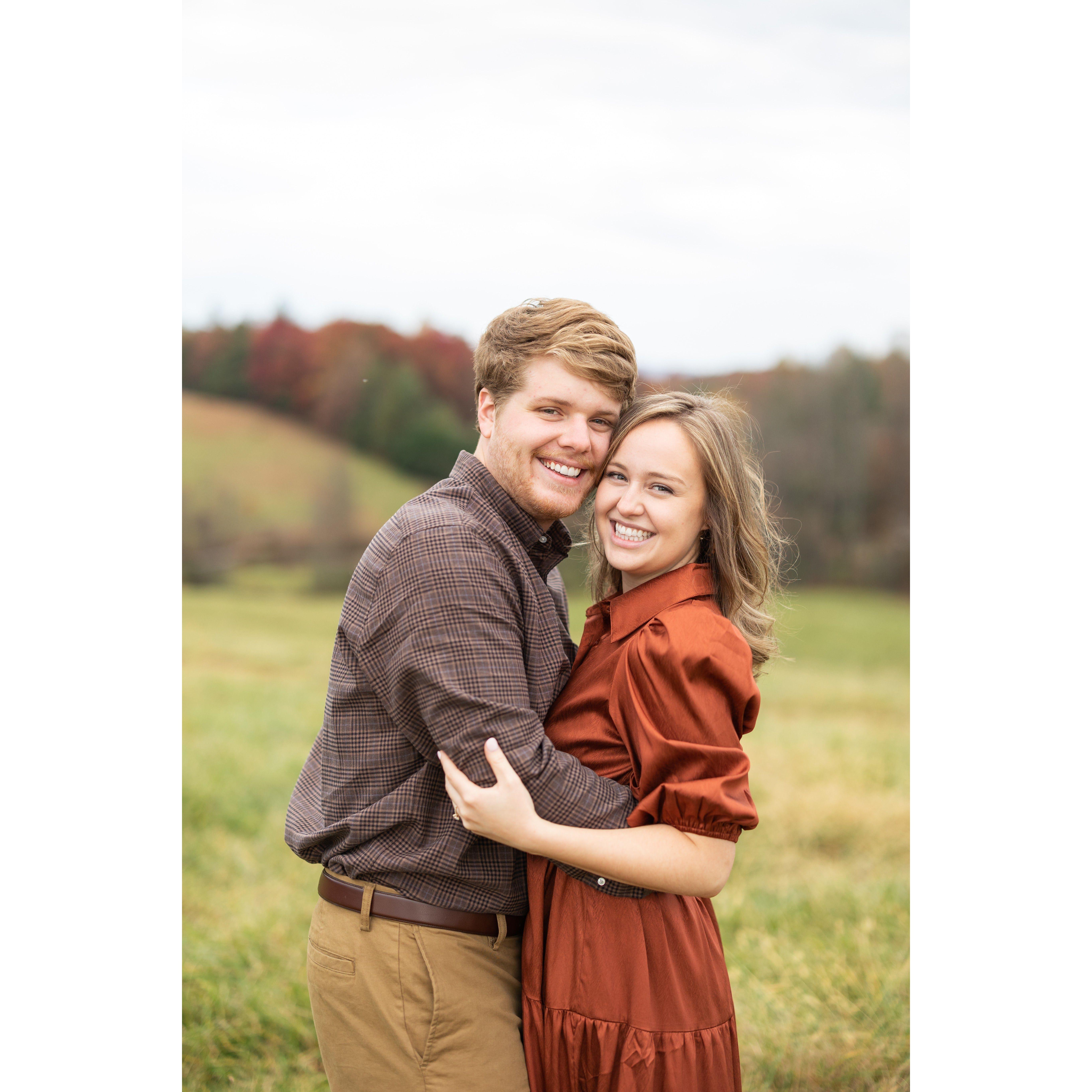 We took our engagement photos at camp Green Cove, a place that is very special to me! -Claire