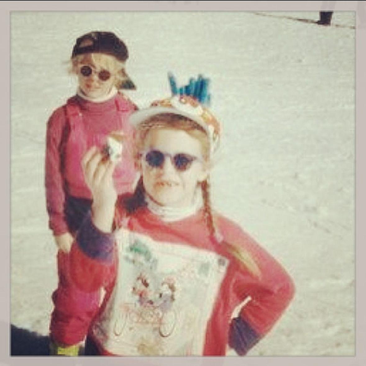MOH and Bride learning to ski
