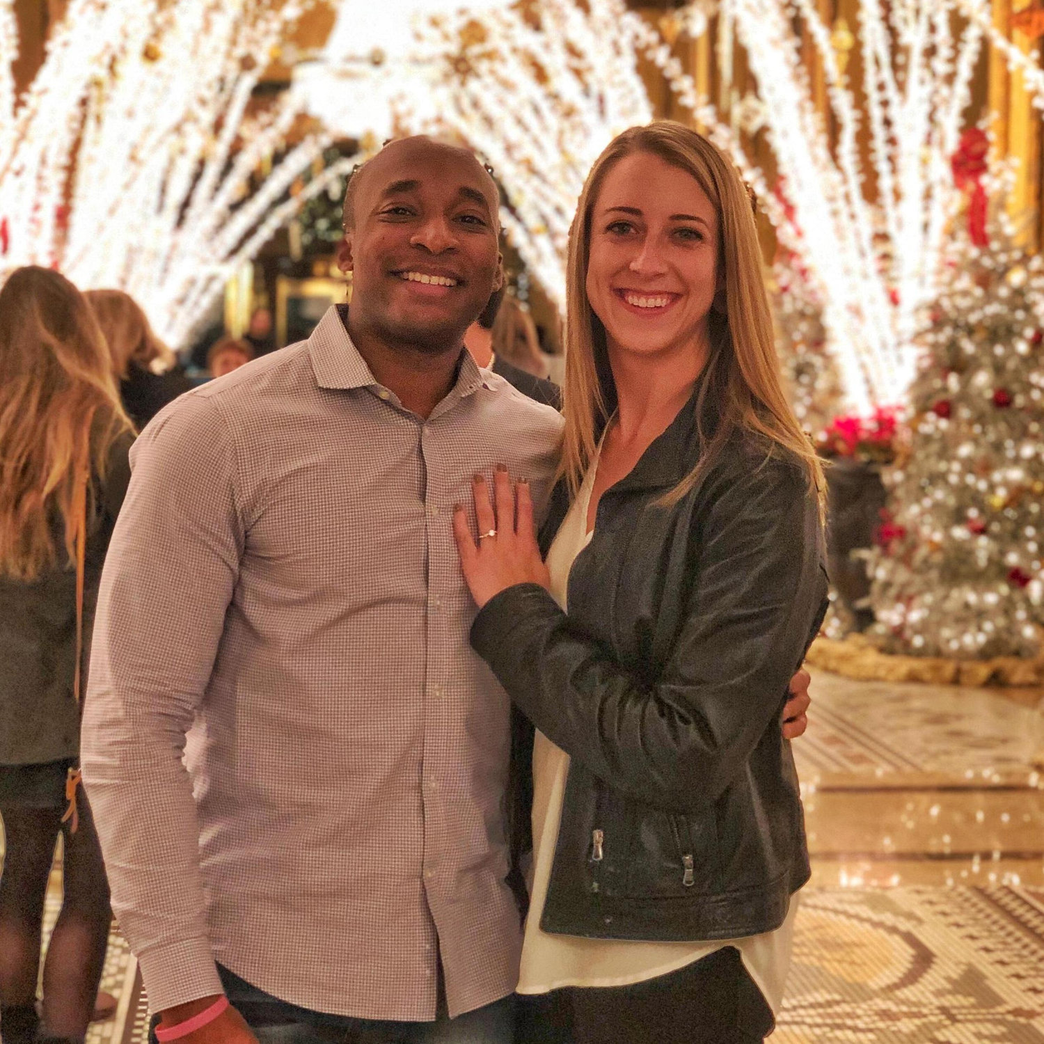 Our annual tradition of a night of pizza and holiday drinks at The Roosevelt New Orleans.