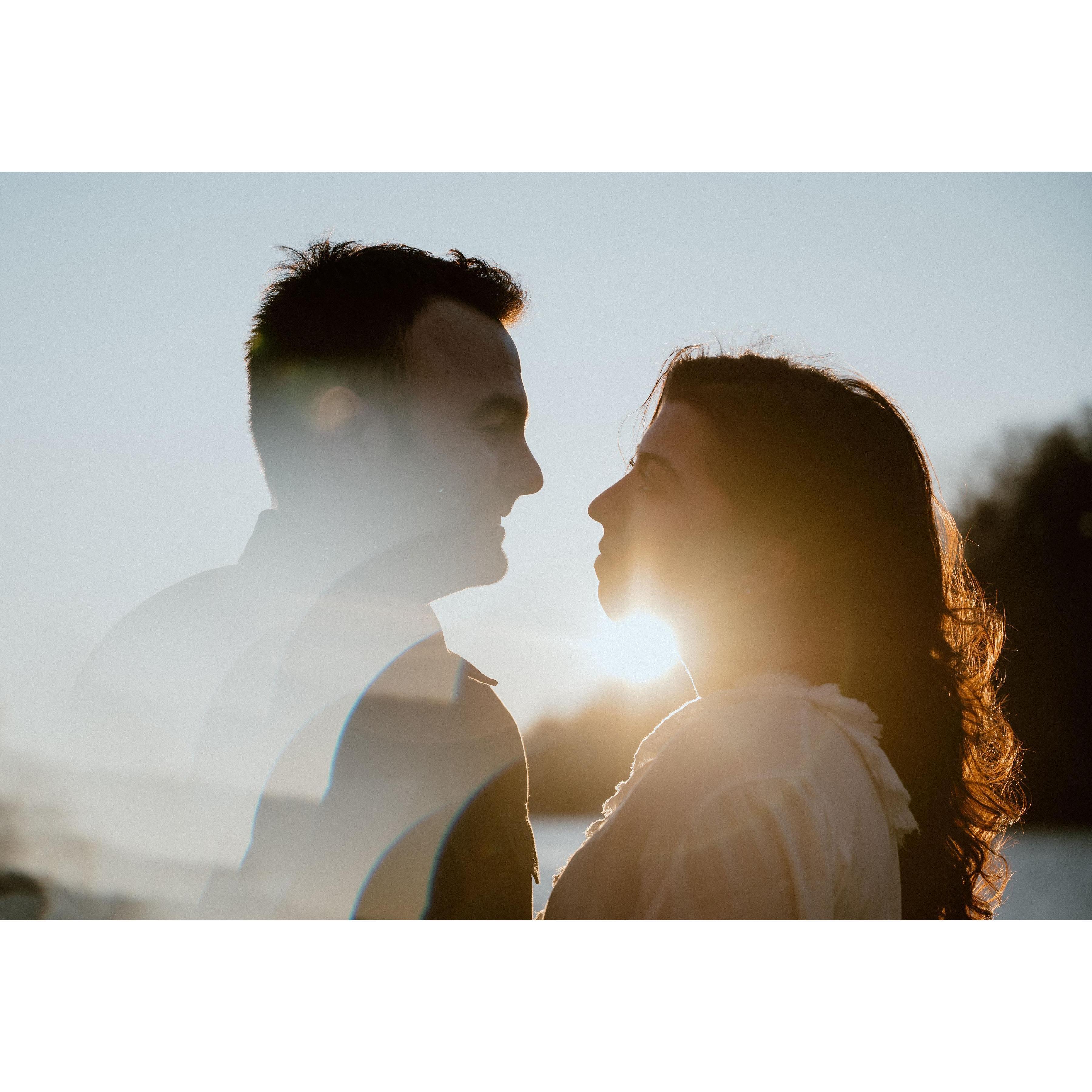it was 20 degrees outside when we took our engagement photos.