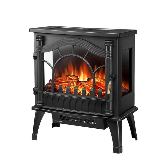 ZAFRO 23” Freestanding Electric Fireplace Stove | Thermostat Control, Low Noise, 5100 BTU, Overheat Protection, for Indoor Use
