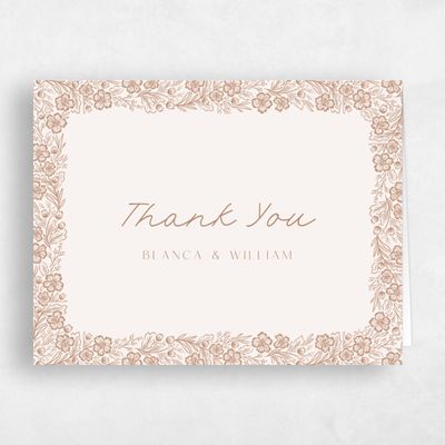 Camel, Brown Wedding Thank You - Ariadne Landscape