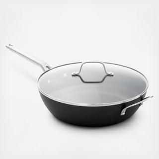 Hard-Anodized Nonstick Jumbo Fry Pan with Lid