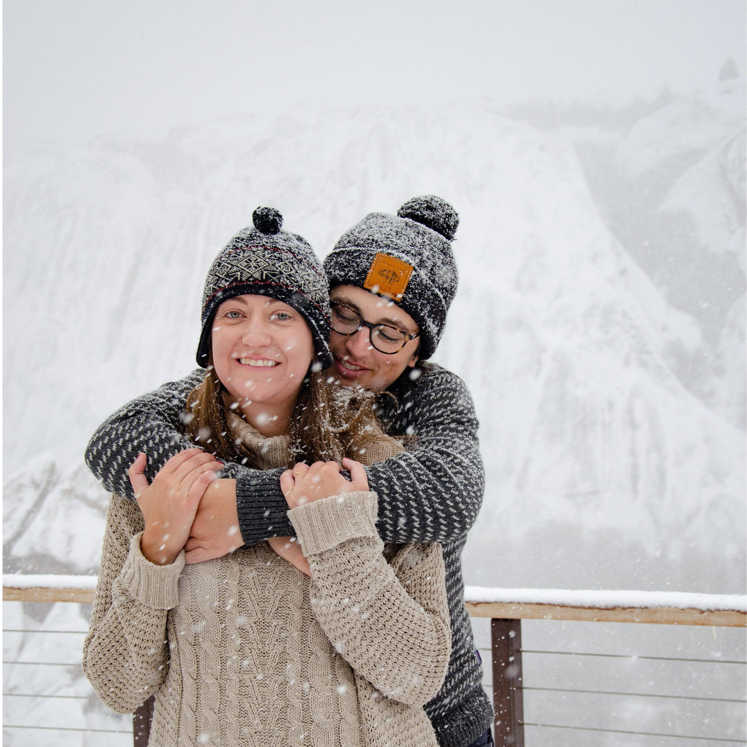 The snow was just perfect! It was magical up on that scenic overlook.