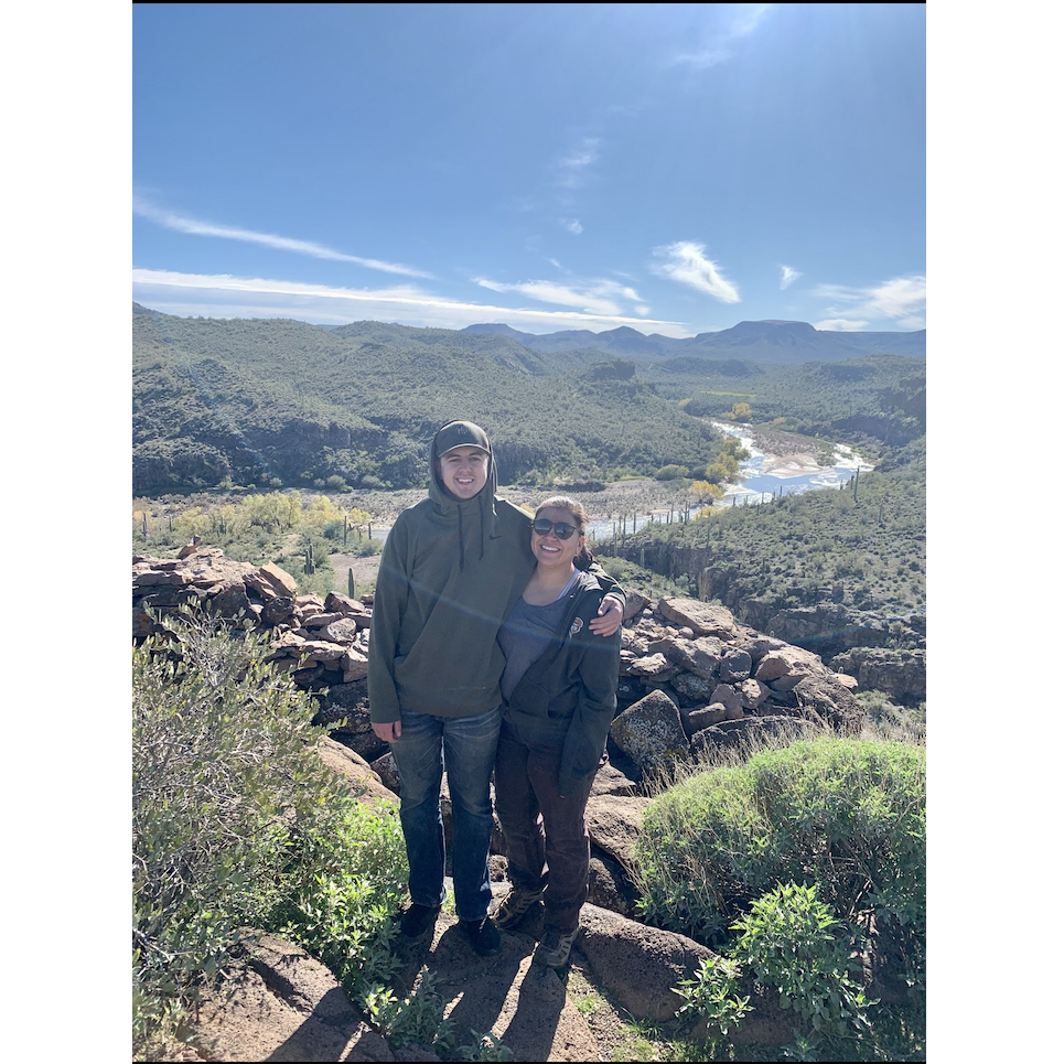 Our first picture together! New Years (2020) day in AZ after off-roading