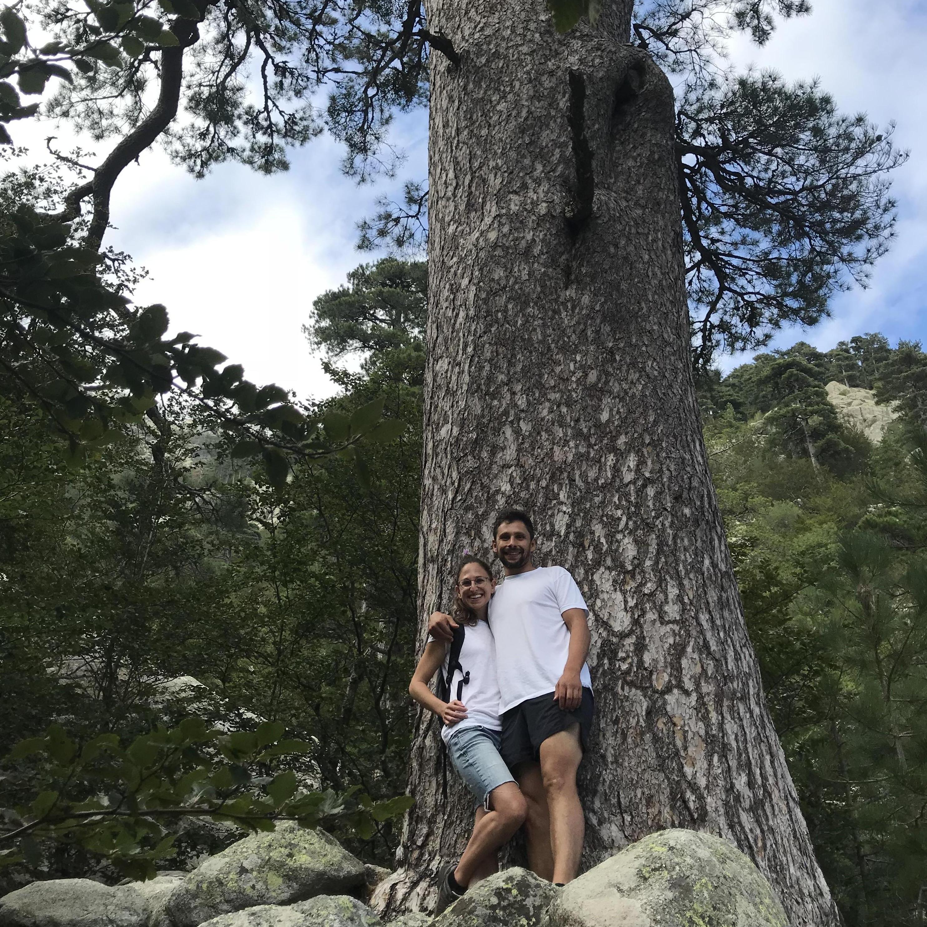 Corsica: one week before the proposal. Dana had already stumbled on the engagement ring box by this time, but didn't think twice when Ian told her the box was for a fishing lure.