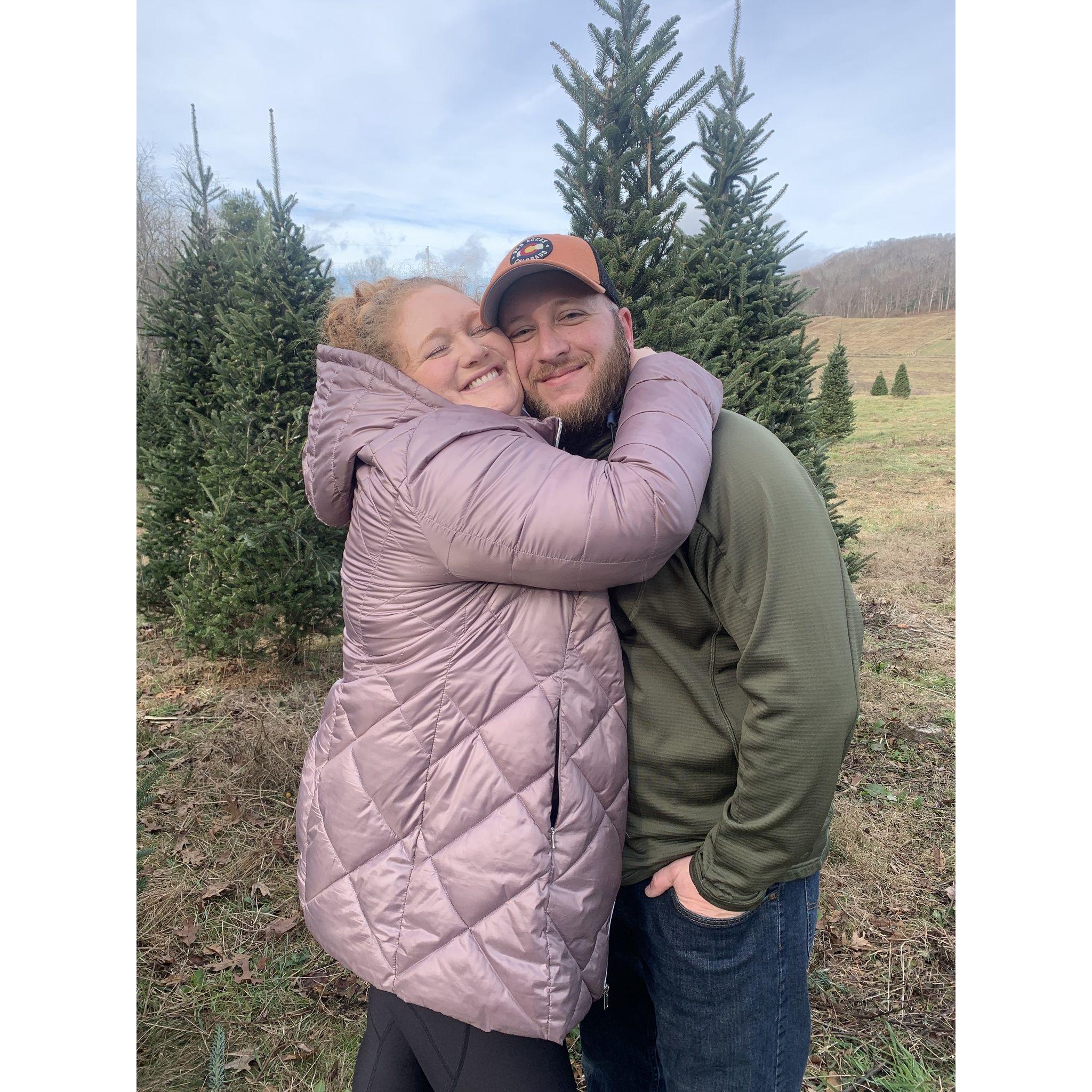 Annual christmas tree chopping day - a first for Ty (Nov 2022)