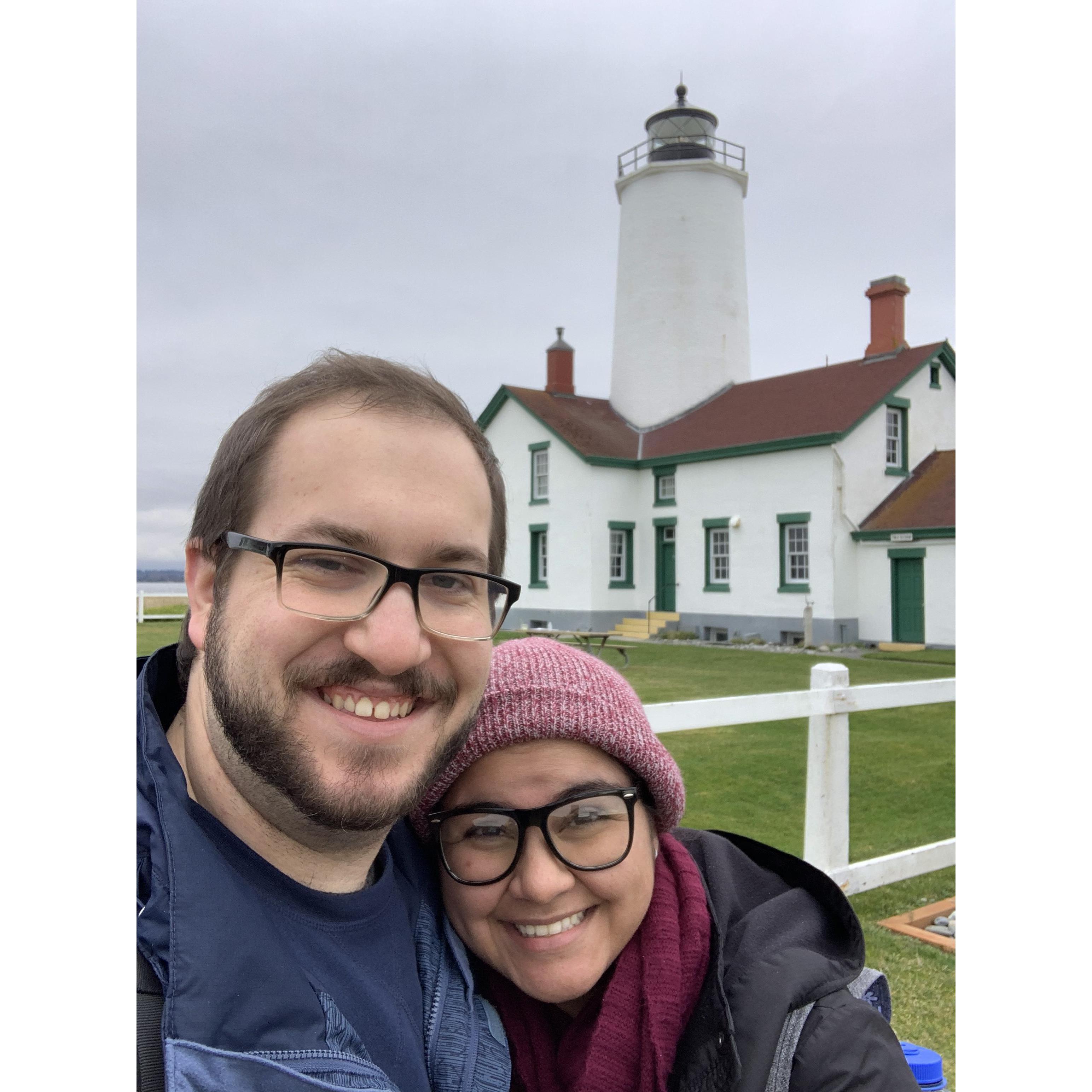 11 mile hike to and from a lighthouse on Dungeness Spit, probably Ana's favorite outing. Dungeness National Wildlife Refuge, WA, January 2021
