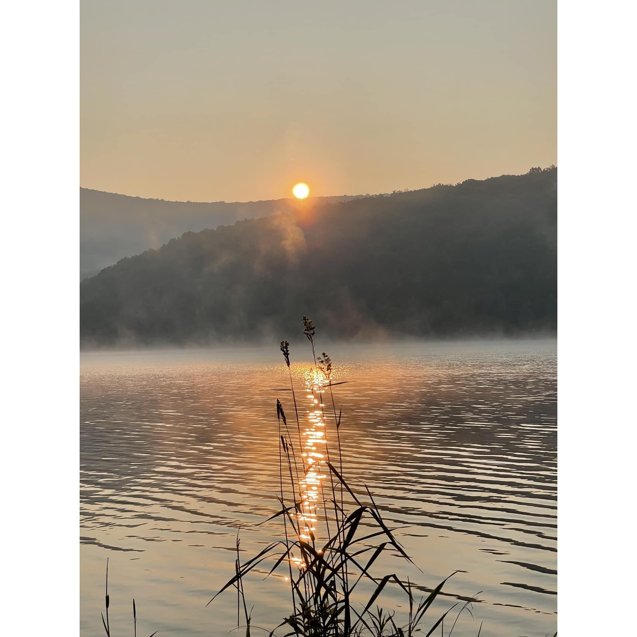 The sunrise we watched as James proposed.