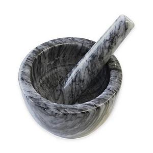 RSVP Marble Mortar and Pestle in Grey