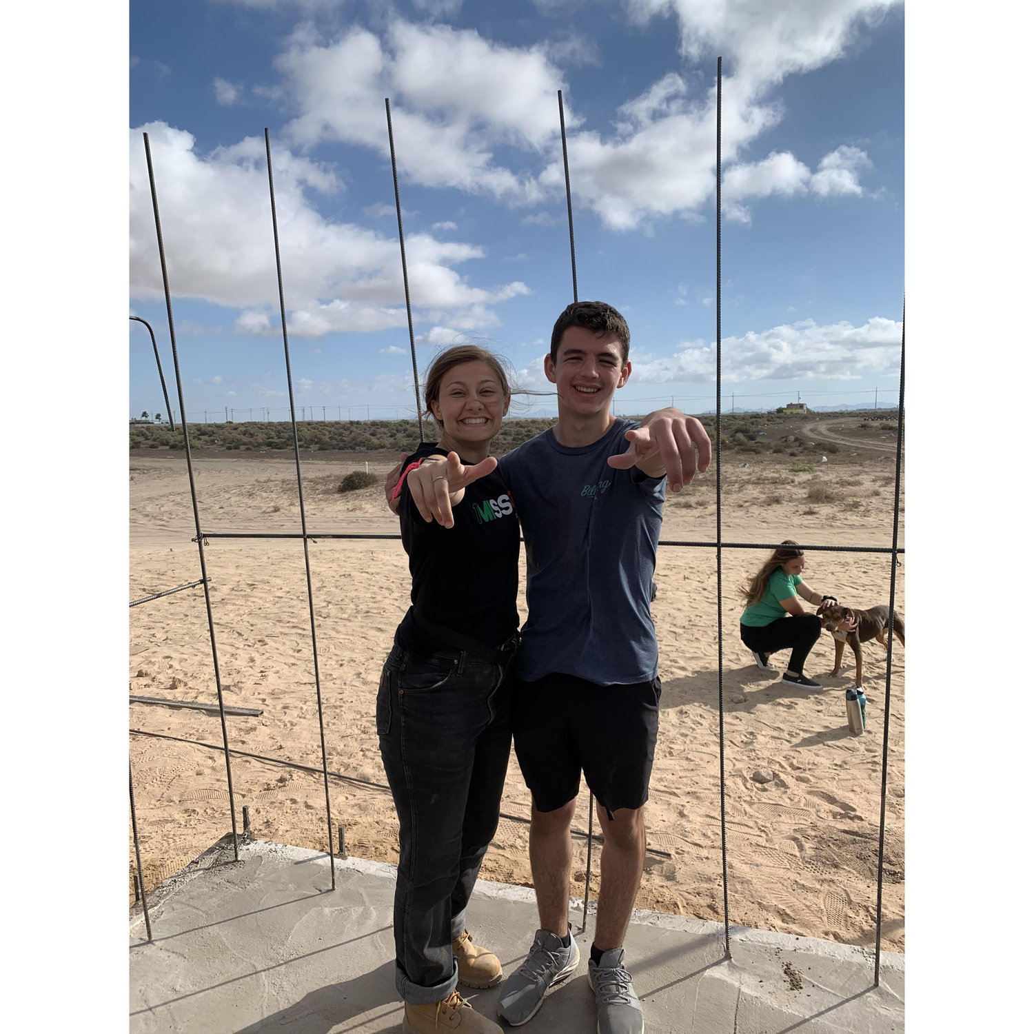Our first picture together! After a weekend of hardwork, fun, and laughter Emma insisted they needed a picture together. Good thing she did!!