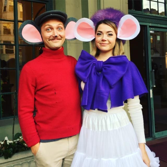 Halloween as Bernard and Bianca from The Rescuers