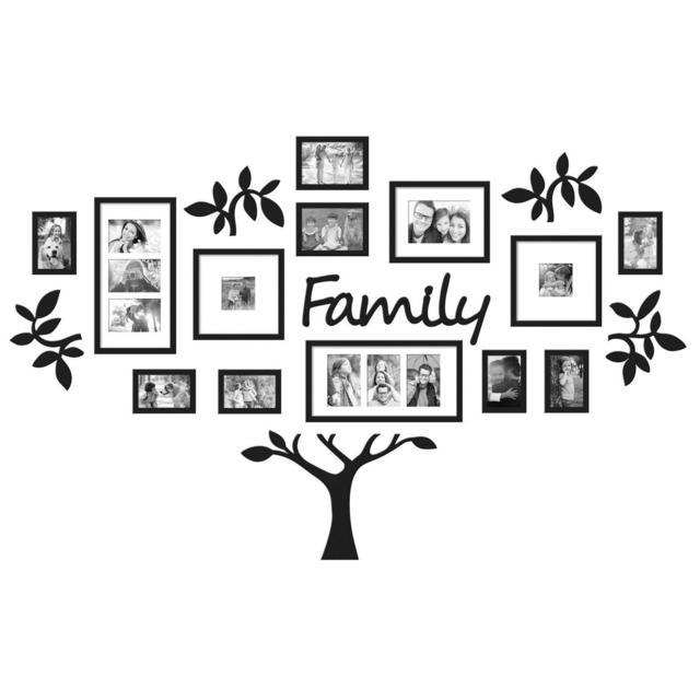 WallVerbs™ 19-Piece "Family" Tree Set in Black