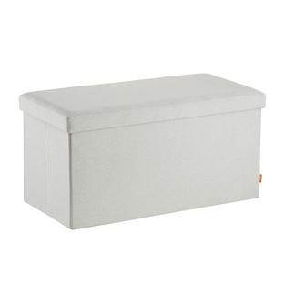 Poppin Light Grey Box Bench