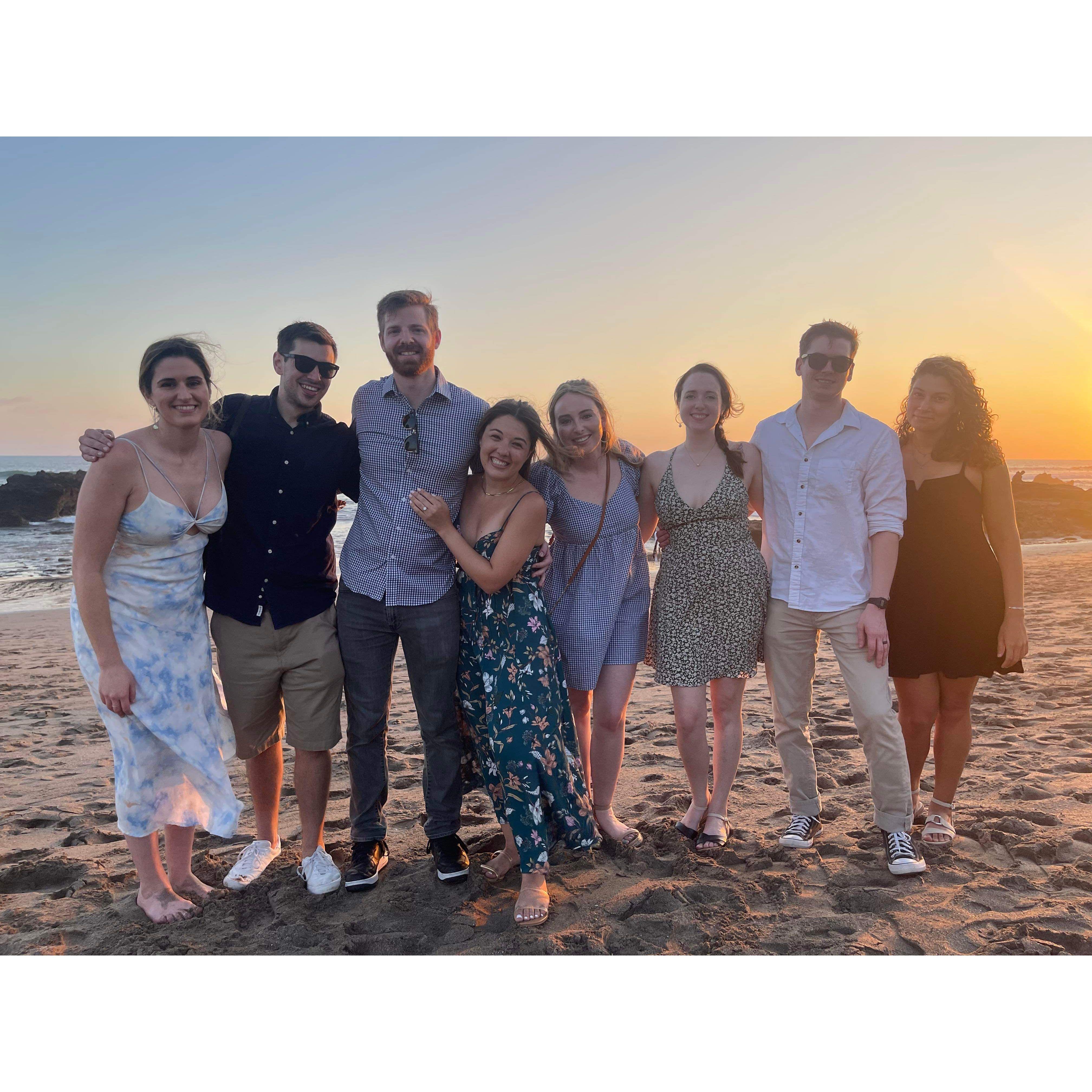 Engaged 5/25/23, Bali Indonesia. Ethan planned a private, beachside dinner and worked with our six closest friends to do a surprise sunset proposal.
Photographer: Andy Lovrak