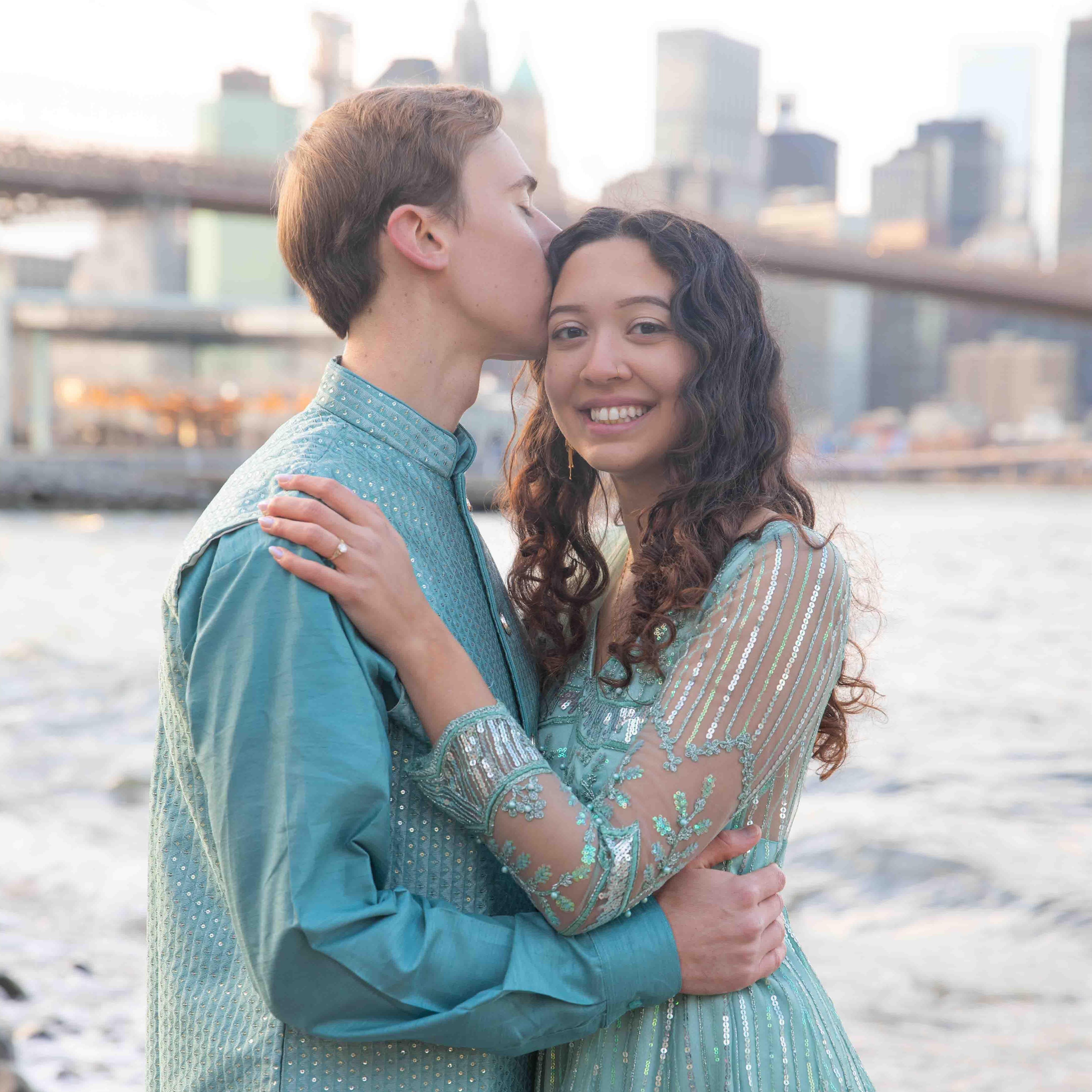 Moments after the proposal