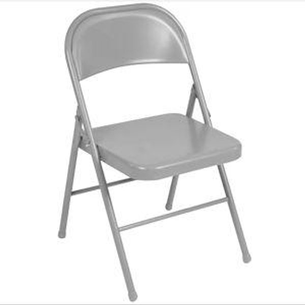 Cosco Gray Residential Standard Metal Folding Chair (Indoor or Outdoor)