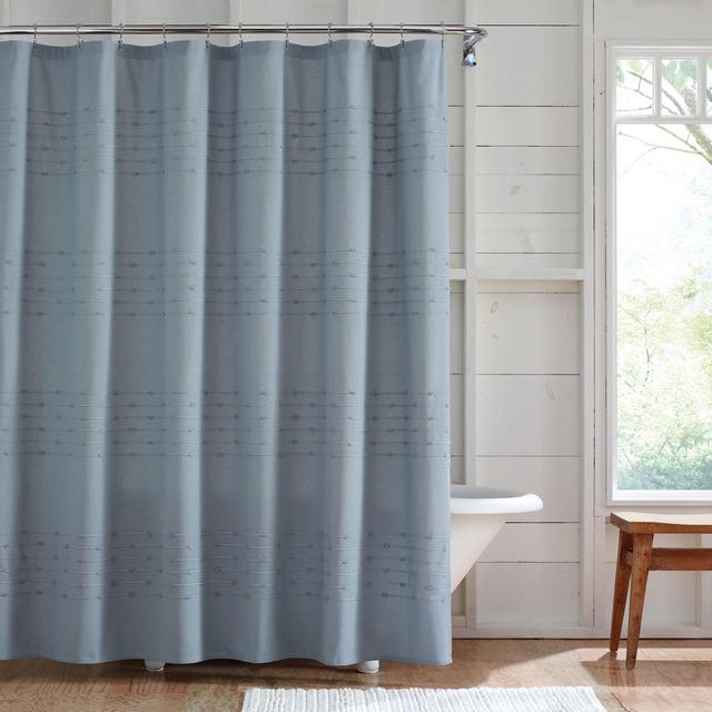 Bee & Willow™ 72-Inch x 86-Inch Textured Stripe Shower Curtain in Quarry