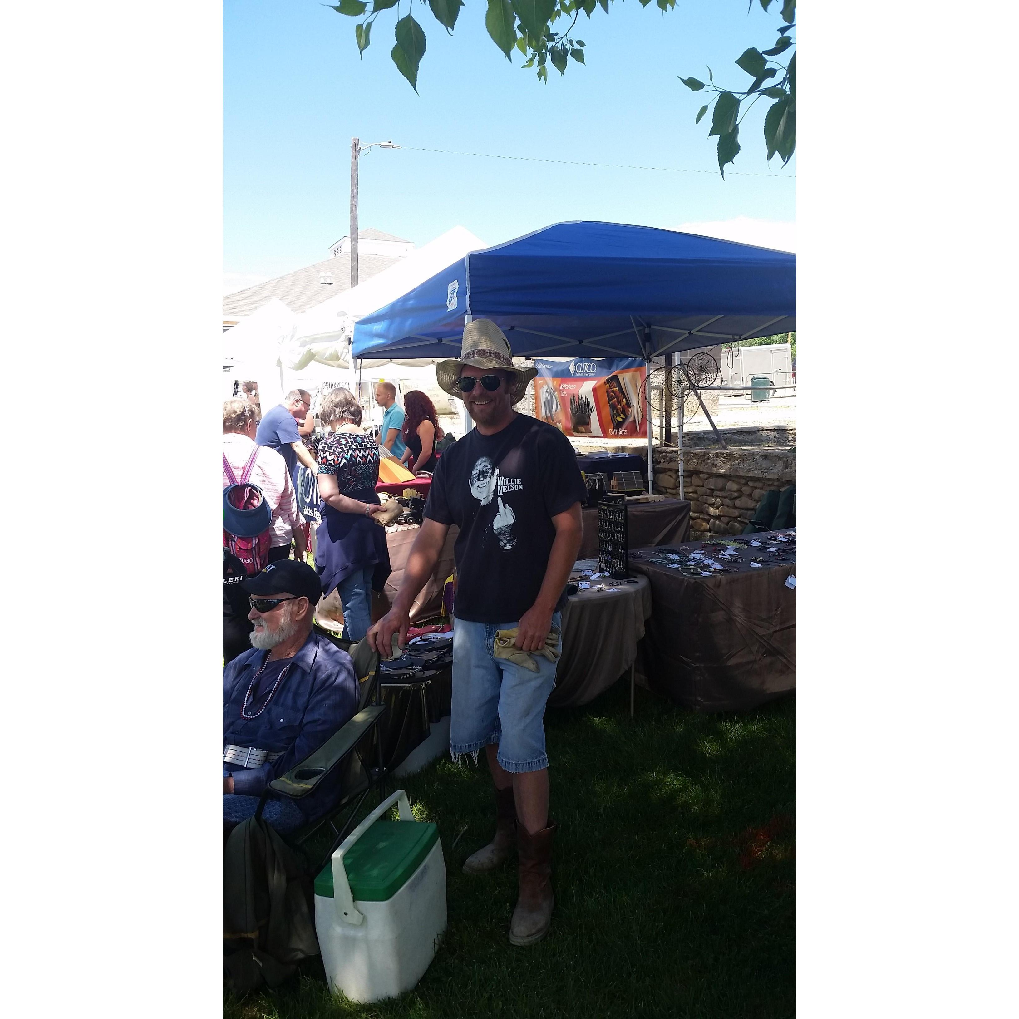Crawford Days 2015. Spending time with Shad and his family. His dad is in lower left part of picture.