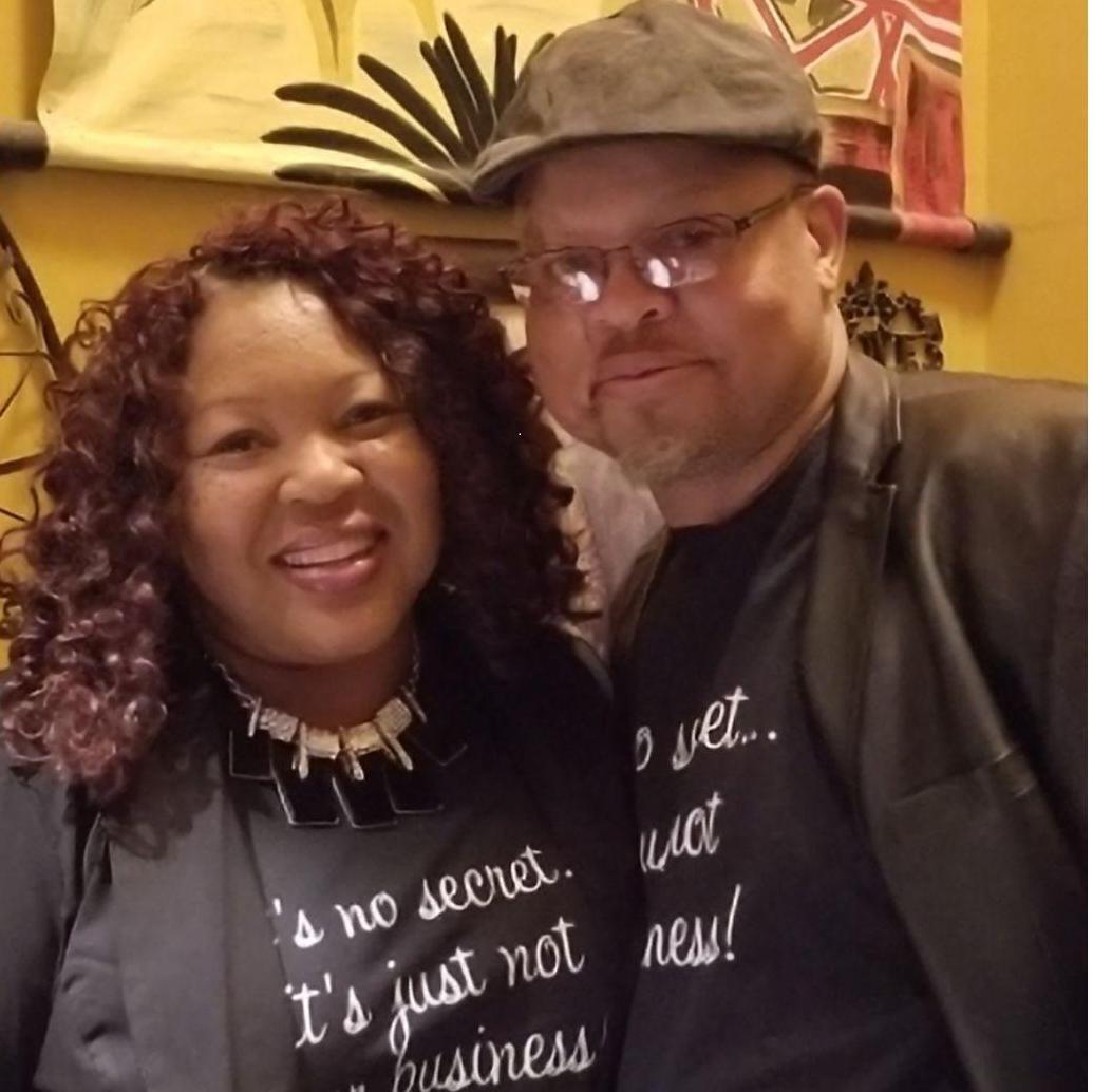 Rocking our shirts..."It's No Secret; It's Just None of Your Business."